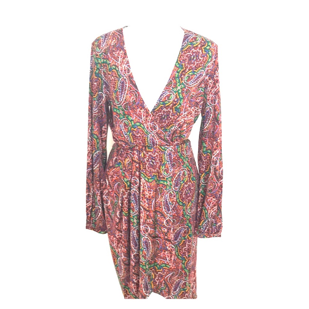 Nieves Lavi New York Silk Jersey Faux Wrap Dress